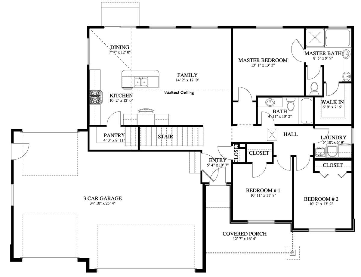 Main Floor for House Plan #2802-00036