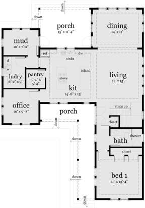 Main Floor for House Plan #028-00047