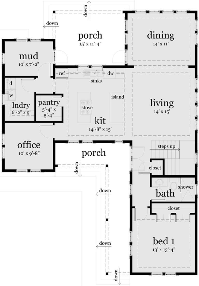House Plan House Plan #208 Drawing 1