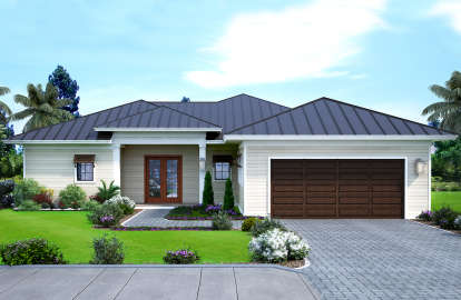 Florida House Plan #207-00070 Elevation Photo