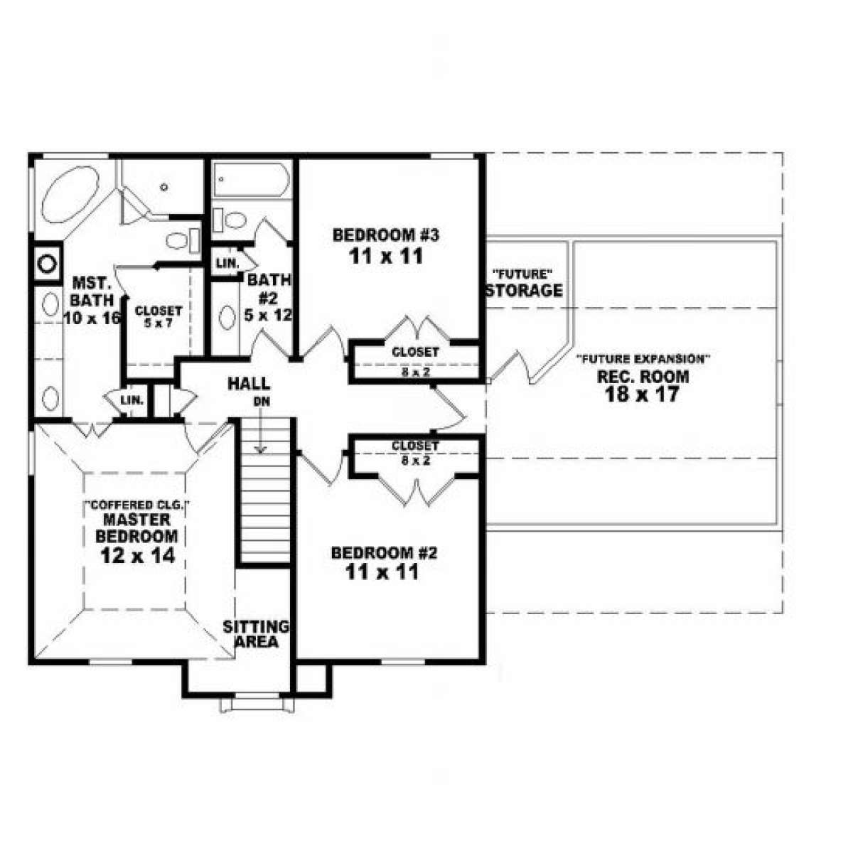Second Floor for House Plan #053-00041