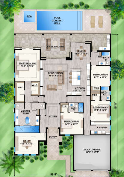 Main Floor for House Plan #207-00073