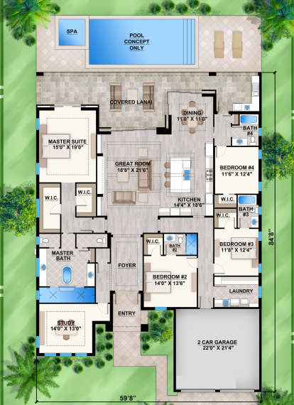 Main Floor for House Plan #207-00073