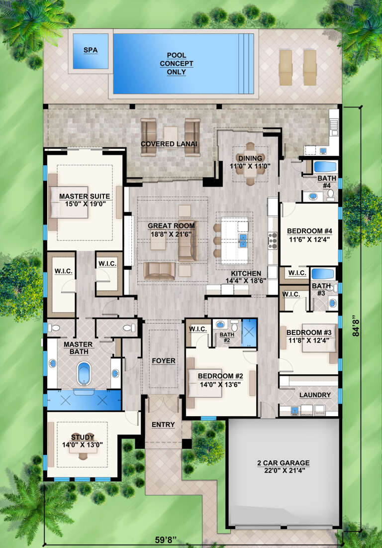 House Plan House Plan #20812 Drawing 1