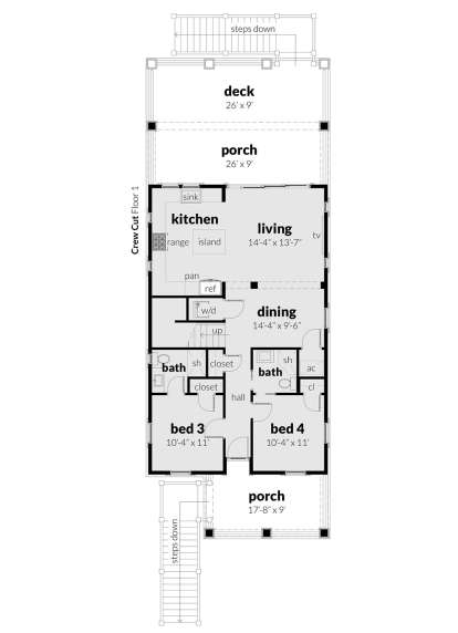 Main Floor for House Plan #028-00161