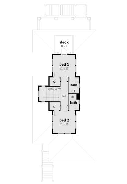 Second Floor for House Plan #028-00161