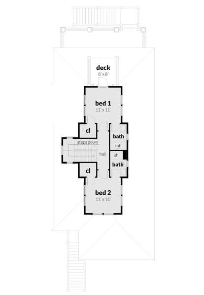 Second Floor for House Plan #028-00161
