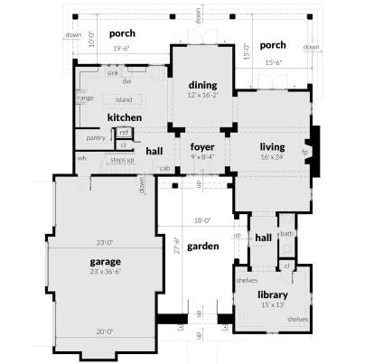 Main Floor for House Plan #028-00162