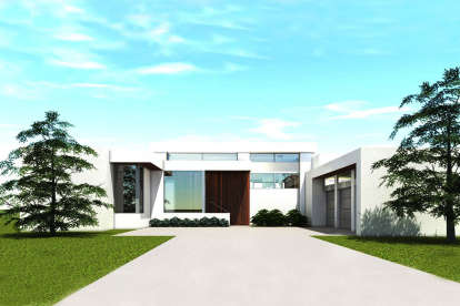 Modern House Plan #028-00163 Elevation Photo