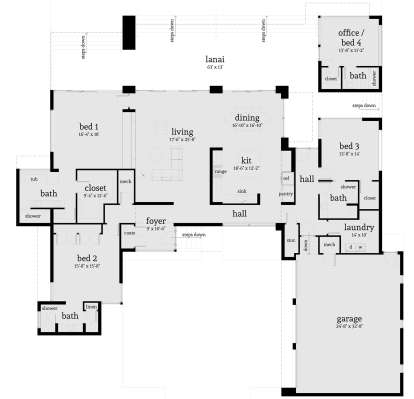 Main Floor for House Plan #028-00163