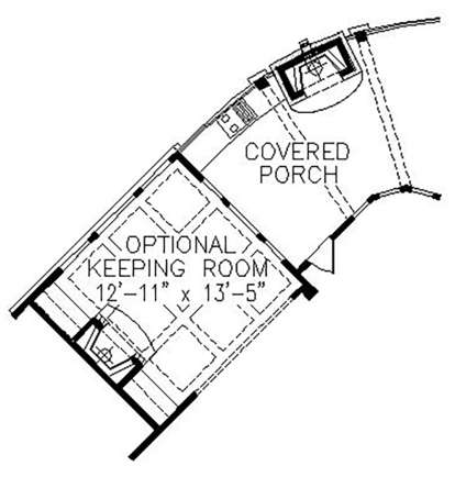 Optional Keeping Room for House Plan #699-00131