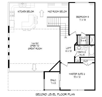Second Floor for House Plan #940-00151