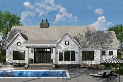 Modern Farmhouse House Plan #098-00312 Elevation Photo