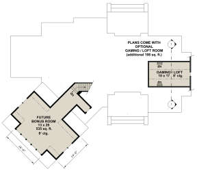 Bonus Room/Loft for House Plan #098-00312