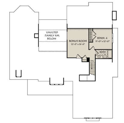 Optional Second Floor for House Plan #8594-00055