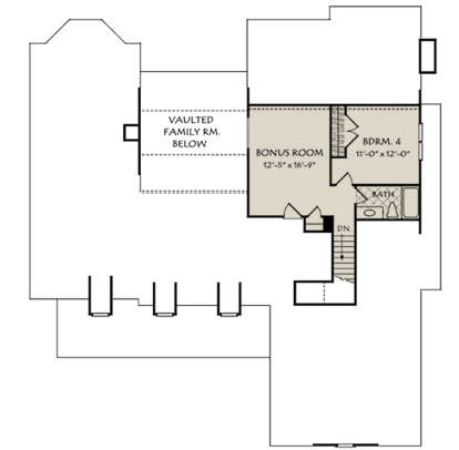 Optional Second Floor for House Plan #8594-00056