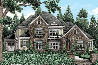 European House Plan #8594-00057 Elevation Photo