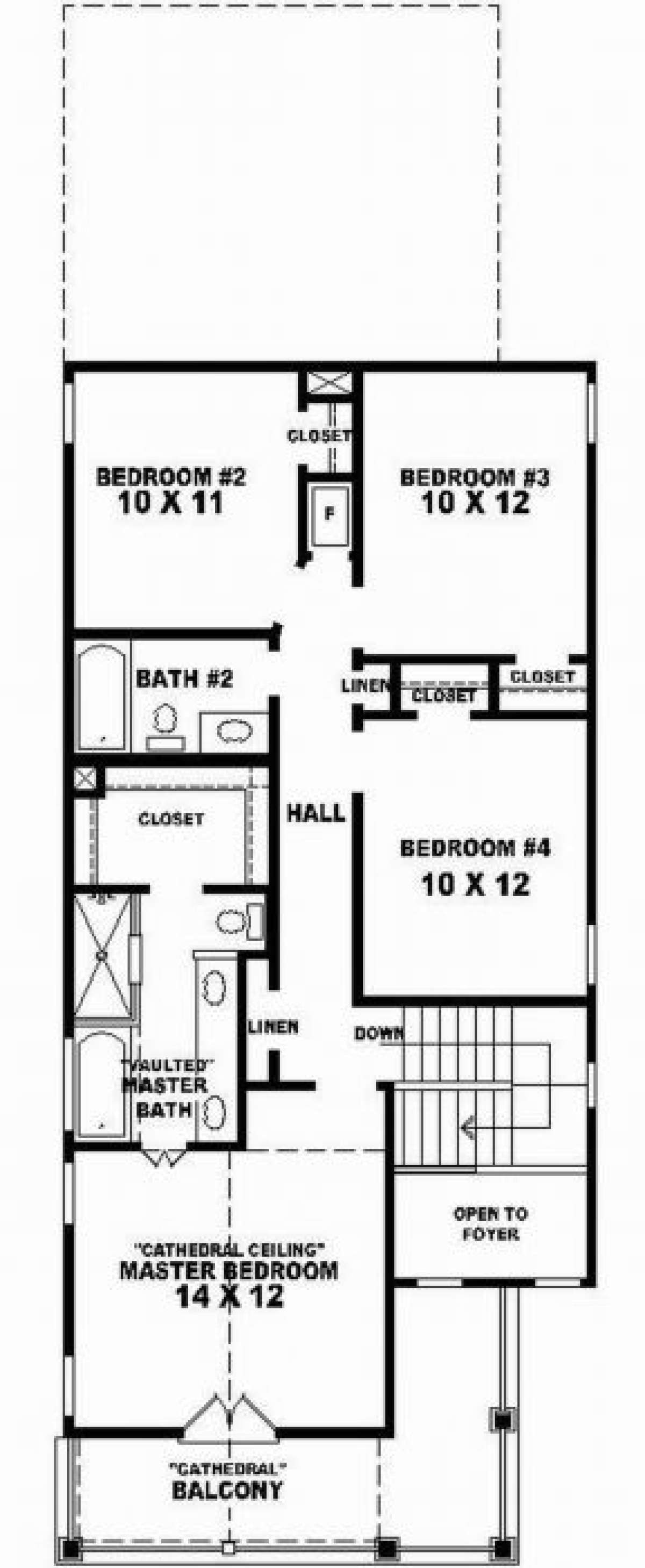 Second Floor for House Plan #053-00045