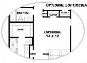 Optional Loft/Media for House Plan #053-00045