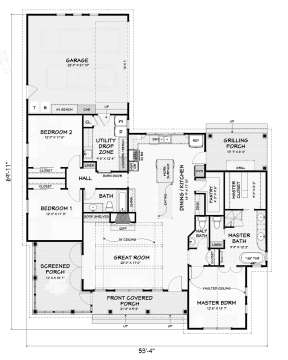 Main Floor for House Plan #3125-00026