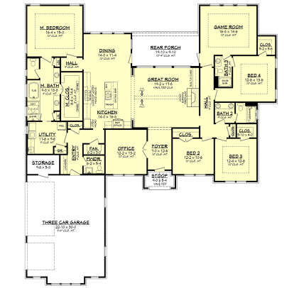 Main Floor for House Plan #041-00189