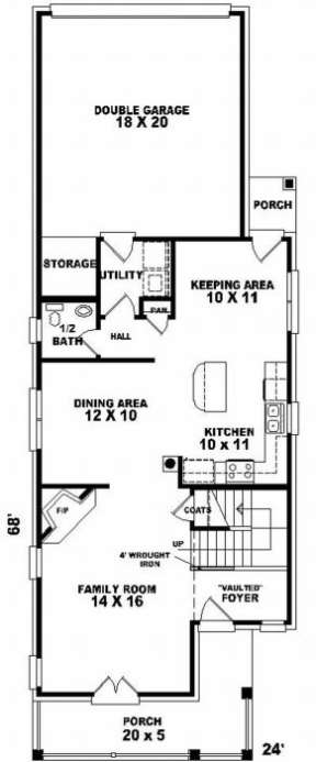 First Floor for House Plan #053-00046