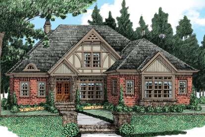 Tudor House Plan #8594-00075 Elevation Photo