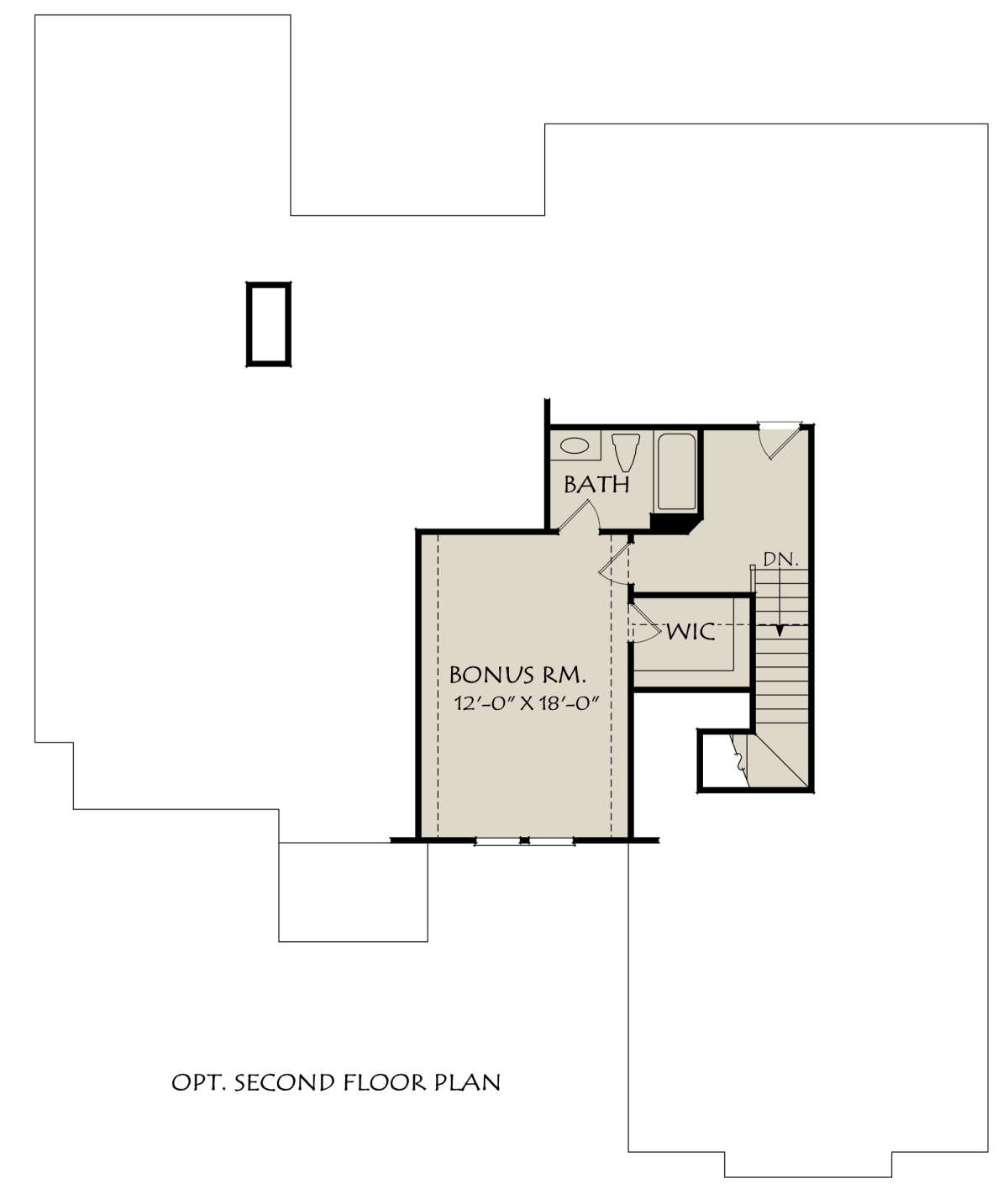 Optional Second Floor for House Plan #8594-00075