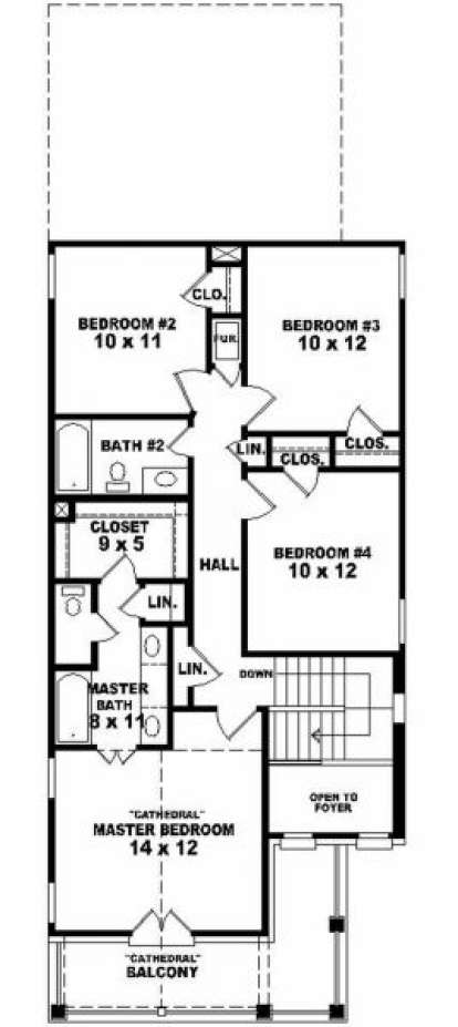 Second Floor for House Plan #053-00047