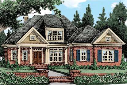 European House Plan #8594-00077 Elevation Photo