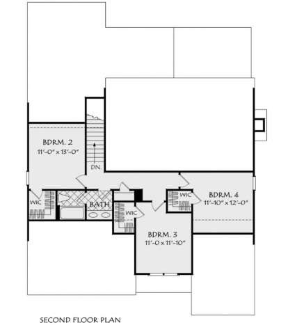 Second Floor for House Plan #8594-00083