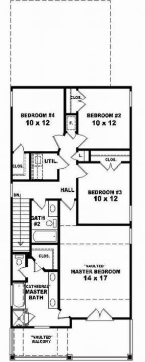 Second Floor for House Plan #053-00048
