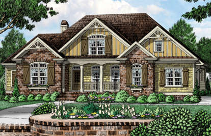 European House Plan #8594-00088 Elevation Photo