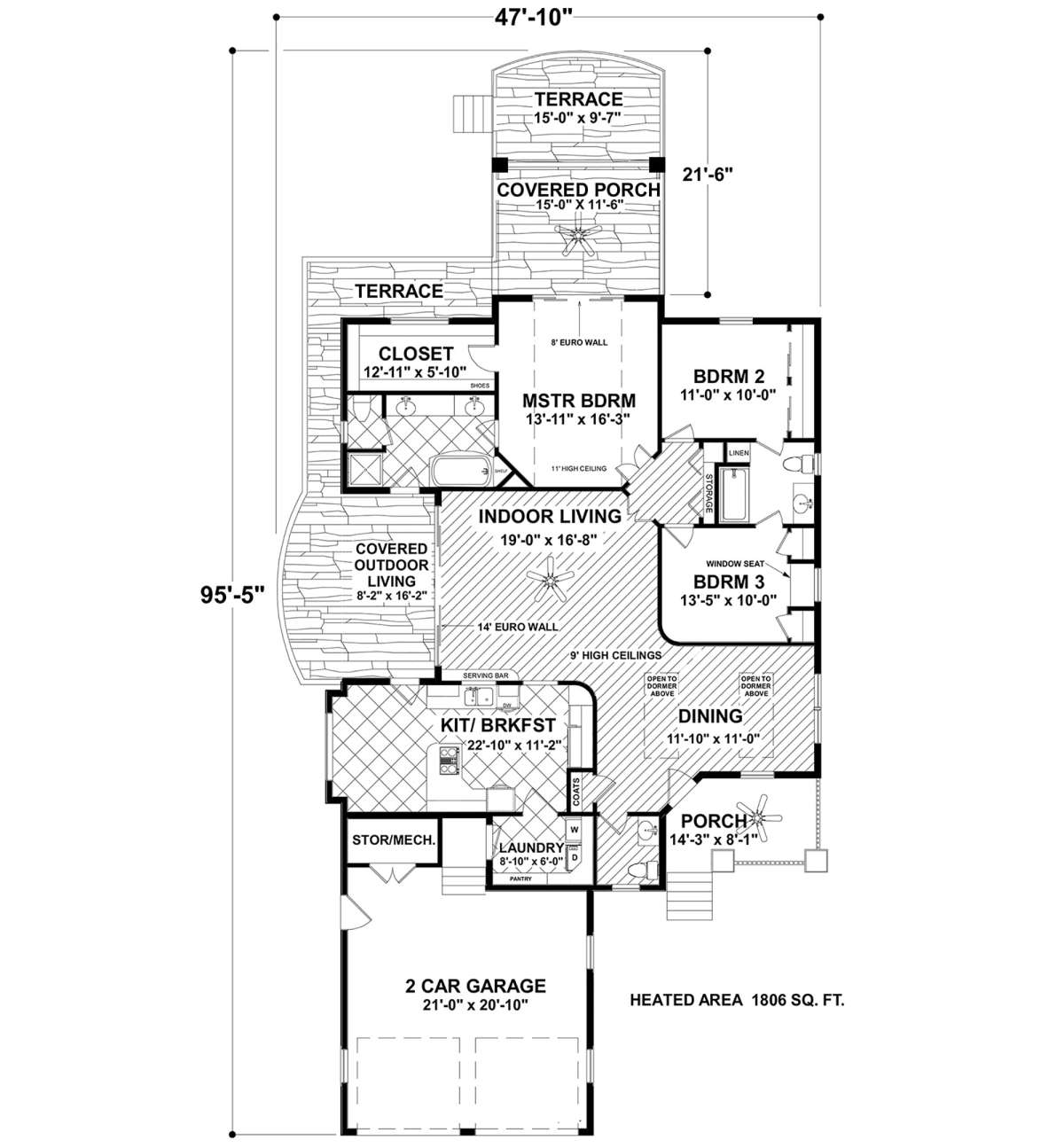 Main Floor for House Plan #036-00255