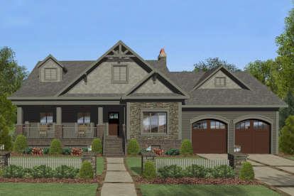 4 Bed, 3 Bath, 1898 Square Foot House Plan - #036-00256