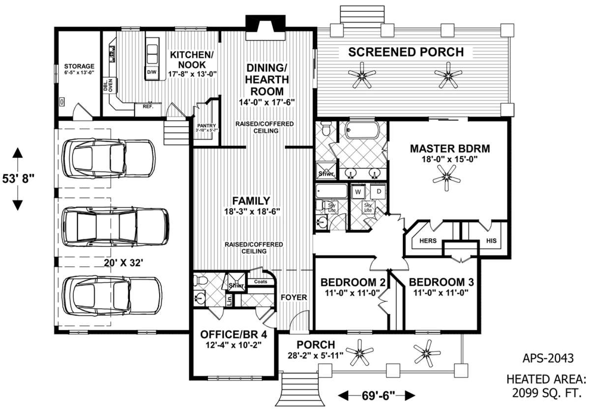 Main Floor for House Plan #036-00257