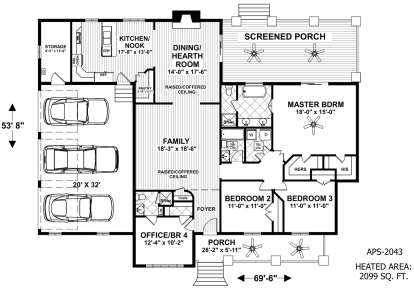 Main Floor for House Plan #036-00257