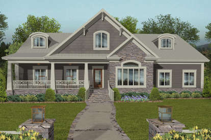 4 Bed, 3 Bath, 2099 Square Foot House Plan - #036-00258