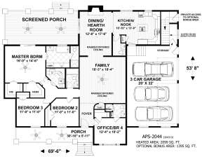 Main Floor for House Plan #036-00258