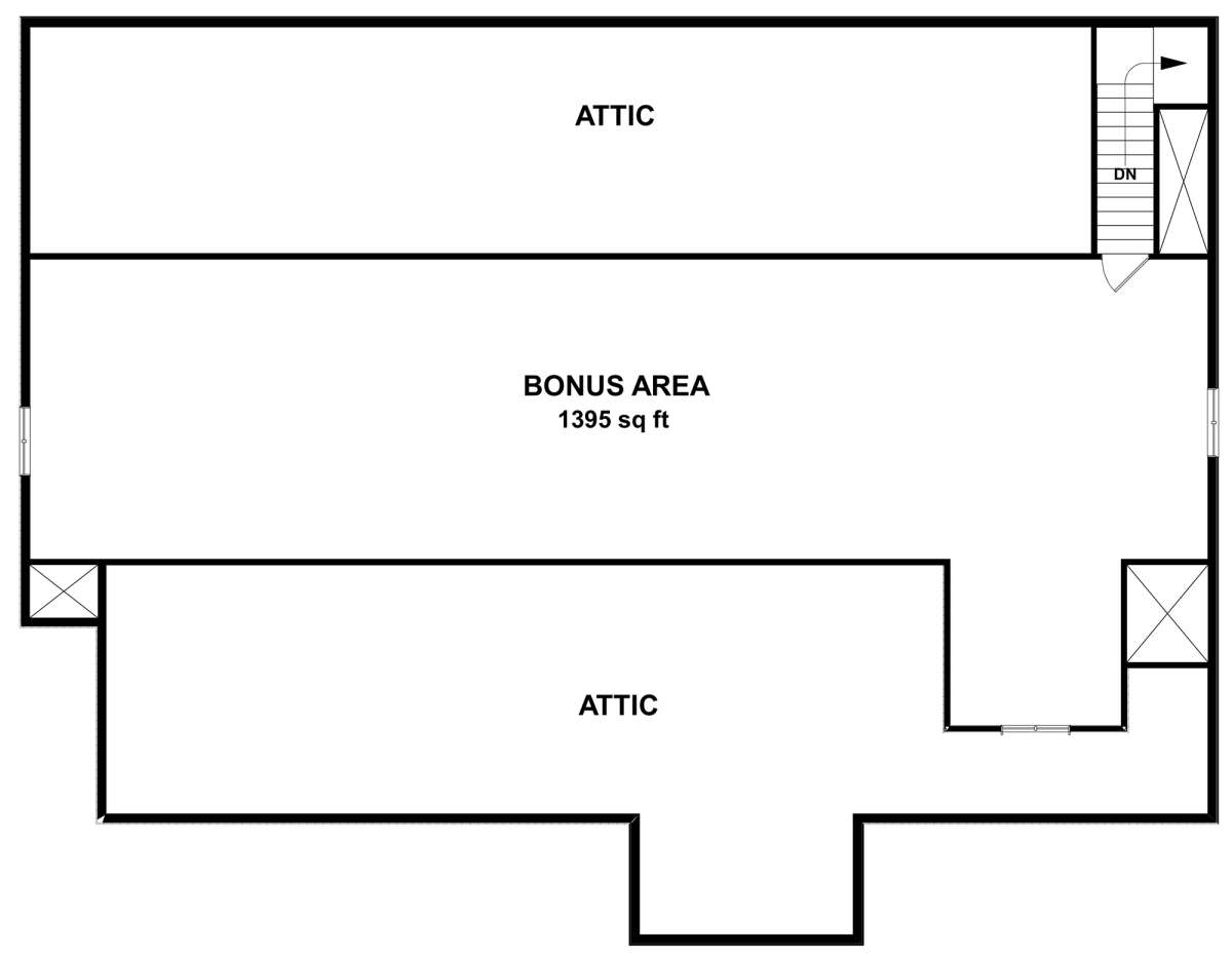 Optional Bonus Room for House Plan #036-00258