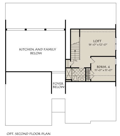 Optional Second Floor for House Plan #8594-00089