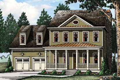 Colonial House Plan #8594-00092 Elevation Photo