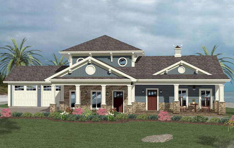 House Plan House Plan #20894 Angled Front Elevation