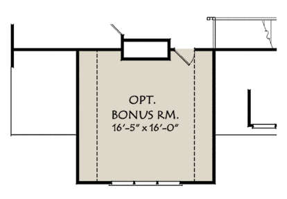 Optional Bonus Room for House Plan #8594-00102