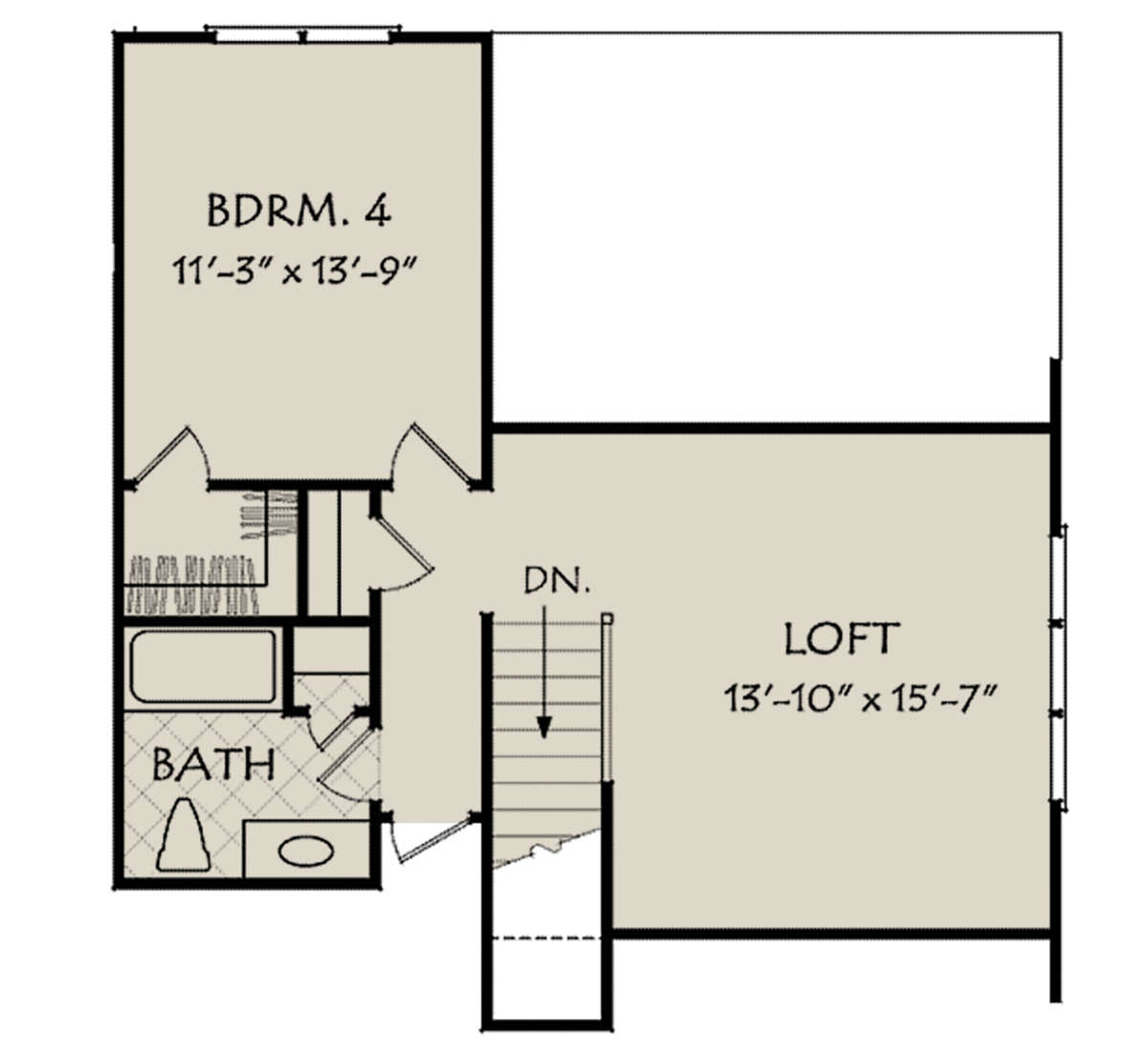 Optional Second Floor for House Plan #8594-00111