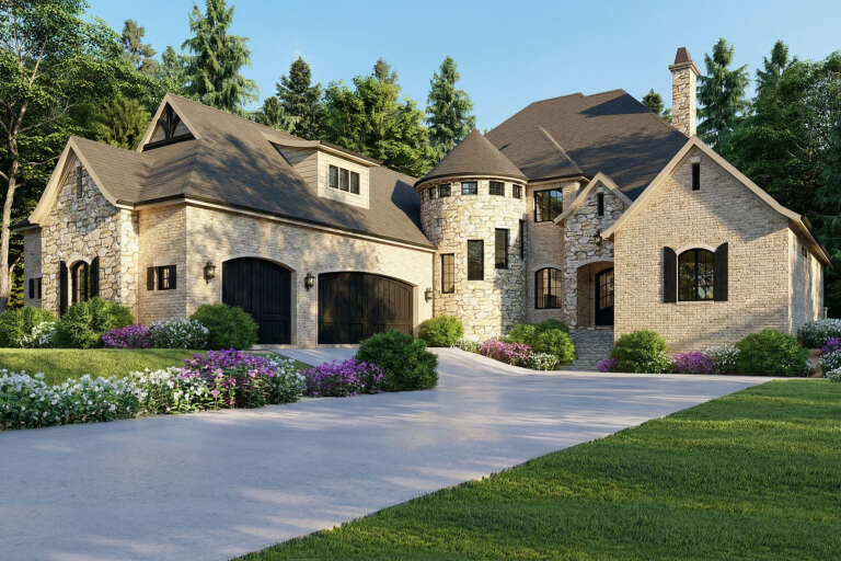 House Plan House Plan #20918 Angled Front Elevation