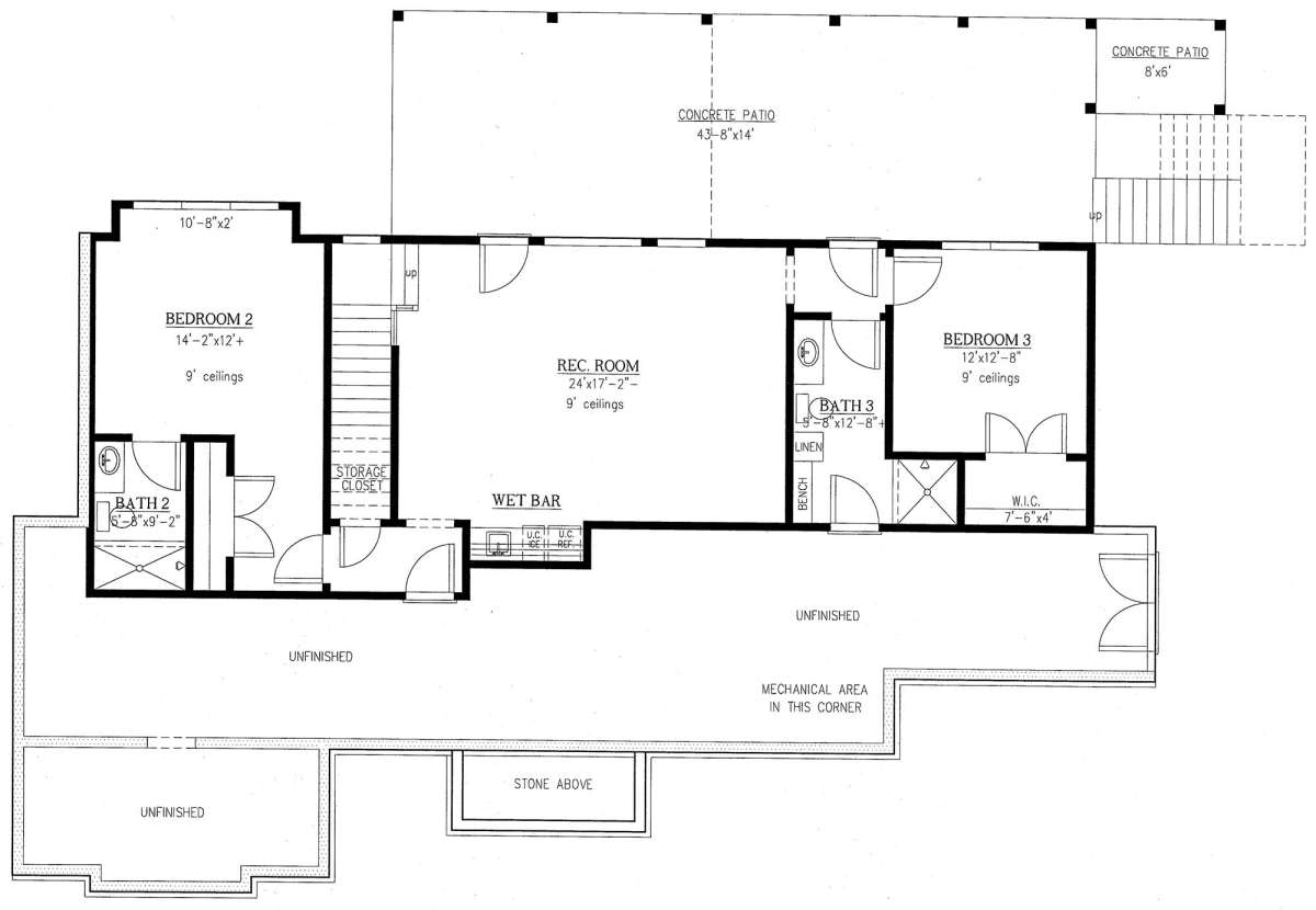 Basement for House Plan #286-00085
