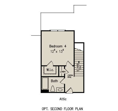 Optional Second Floor for House Plan #8594-00128