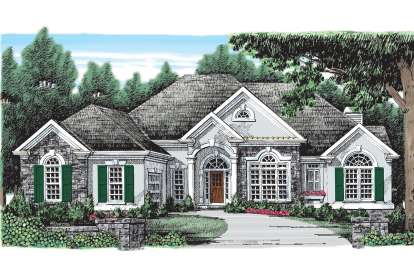 European House Plan #8594-00129 Elevation Photo