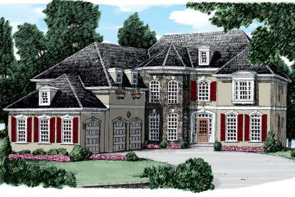 European House Plan #8594-00131 Elevation Photo